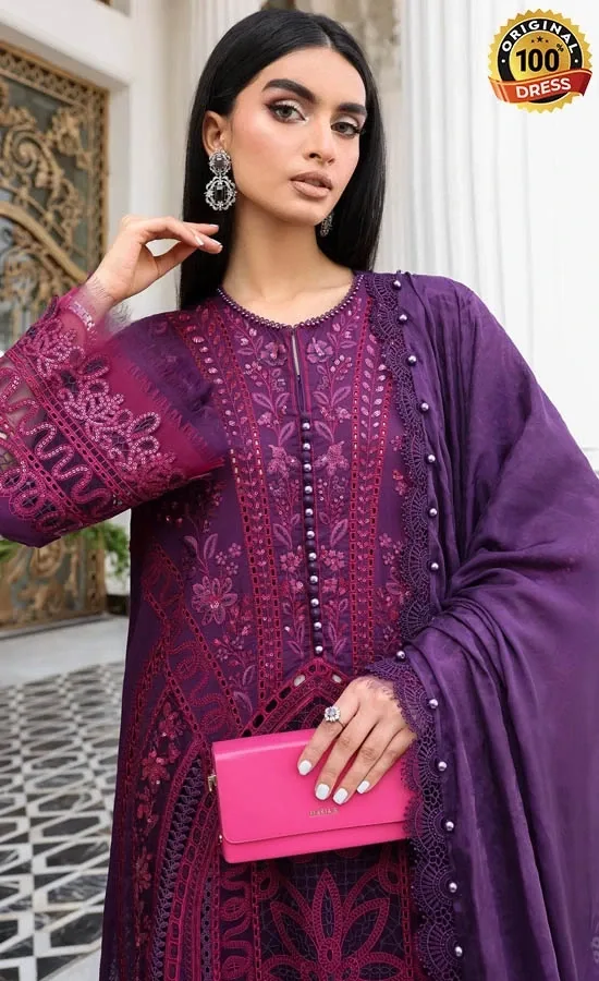 Maria B Embroidered Lawn EL-26-14 Dress (2)