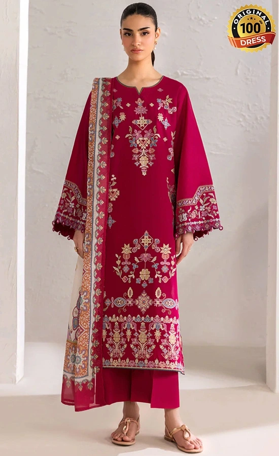Baroque PK Embroidered Lawn UF-4449 Dress (2) Baroque PK Embroidered Lawn UF-4449 Dress (2)