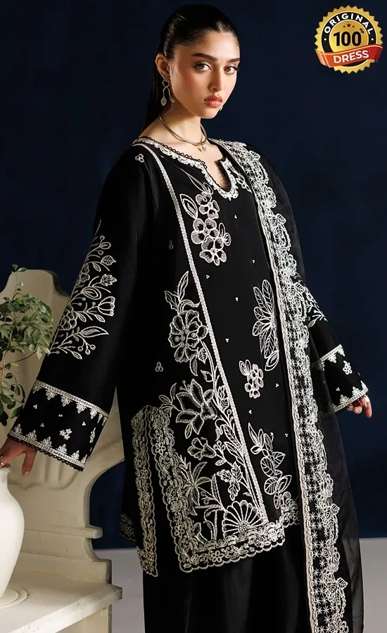 Iznik PK Embroidered Ramen Silk UE-650 Dress (3)