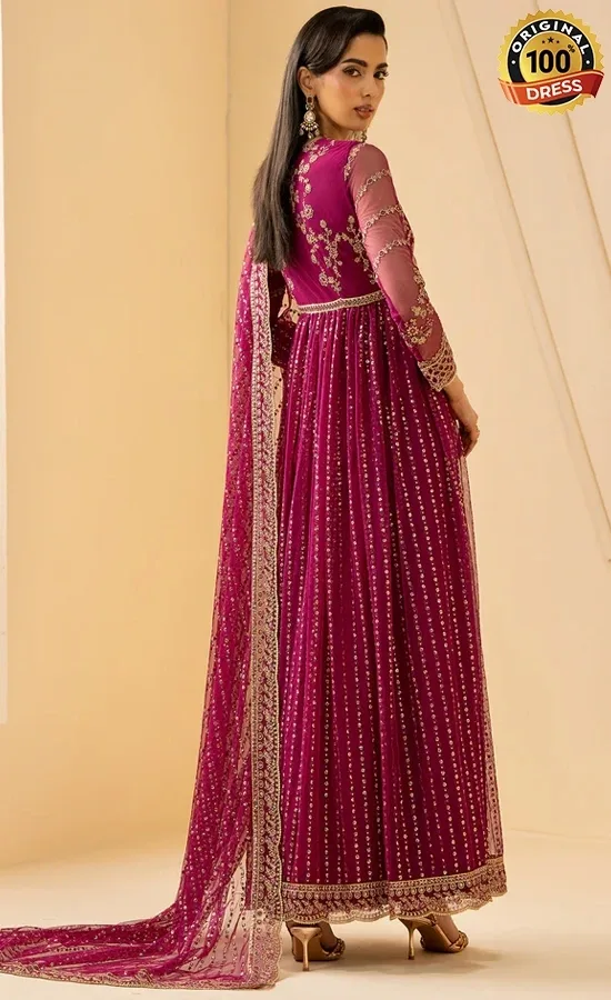 Zarif PK Emberoidered Net Sadaa Dress (2)