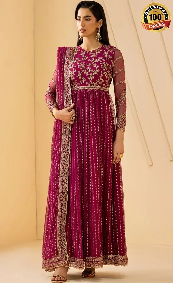 Zarif PK Emberoidered Net Sadaa Dress (4) Zarif PK Emberoidered Net Sadaa Dress (4)