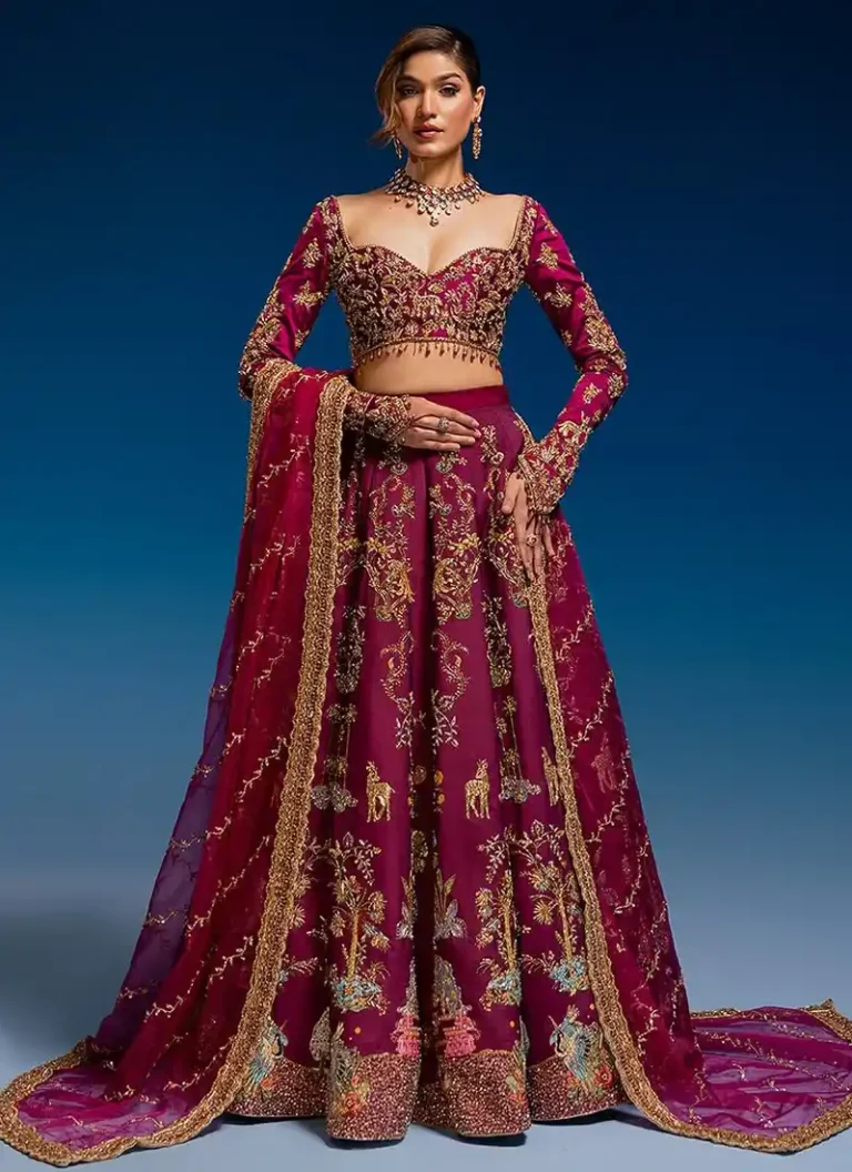 Ahmed Sultan Burgundy Lehenga Choli (Inspired Version) Video