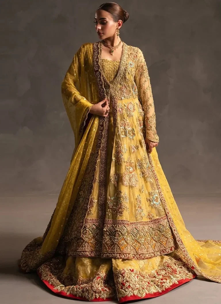Ahmed Sultan Mehndi Lehenga Ahmed Sultan Mehndi lehenga with pure hand embroidery and elegant bridal embellishments