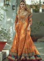 Orange Mehndi Dress – Angrakha Frock Video