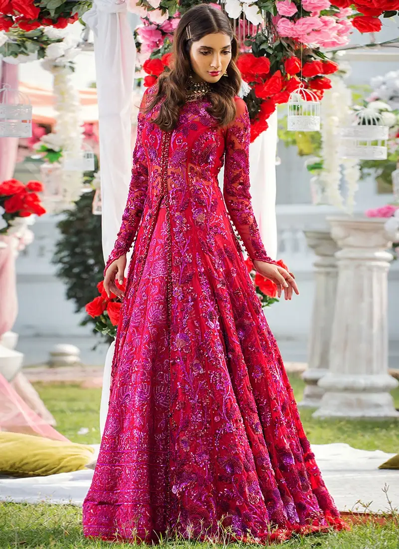 Nomi Ansari Red Bridal Gown (2)