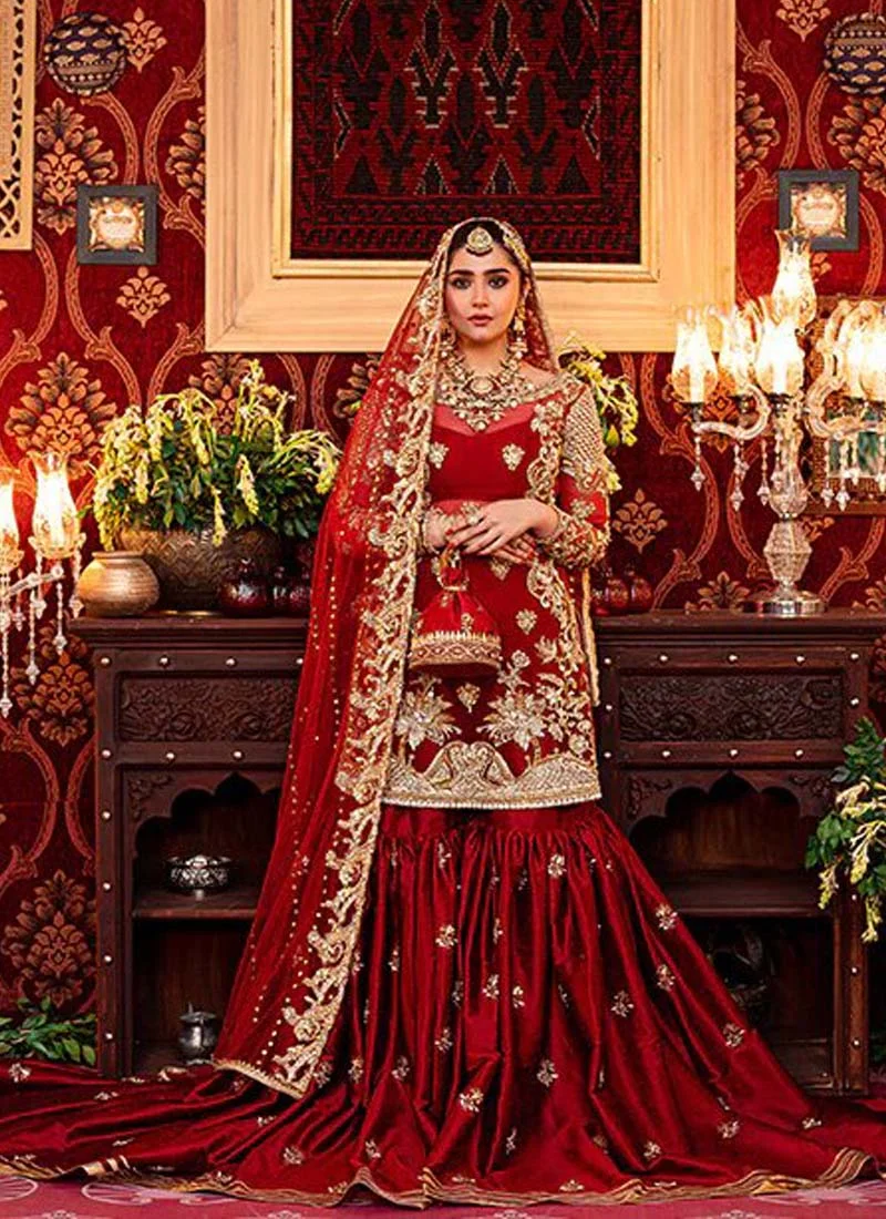 Sadaf Fawad Khan Red Gharara (4)
