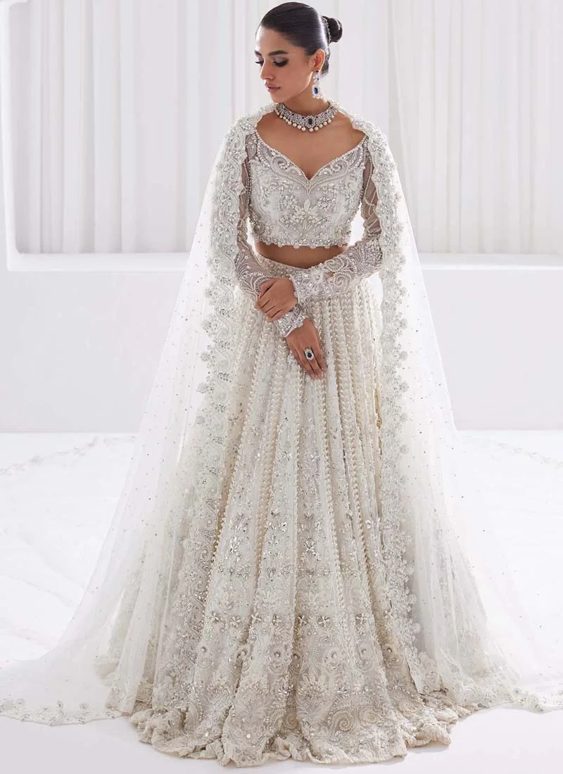 Sadaf Fawad Khan White Lehenga (Inspired Version)