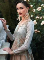 Champagne Baraat Lehenga Kurti with Vertical Pearl Strands Video
